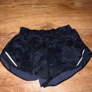 Black Camo Lululemon Speed Up Shorts